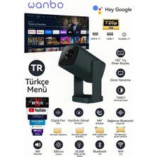 Wanbo Cube 1 Mini Projektör (Wi-Fi ve Bluetooth Özellikli)