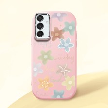 Ucuc Samsung Galaxy M15 Uyumlu Darbe Emici Kamera Korumalı Pembe Silikon Kılıf