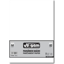 A4 40 Parça Çi̇zgi̇si̇z Parşömen Kağidi (5446)