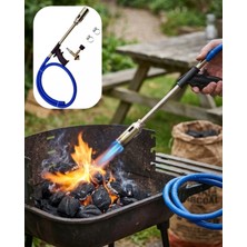 Getittir Lpg Pürmüz Alev Tabancası Hortumlu Ayarlanabilir Gazlı Alev Yakıcı Kamp ve Mangal Başlatıcı - Lisinya