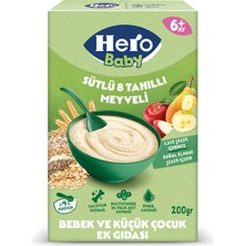Hero Baby Sütlü 8 Tahıllı Meyveli Kaşık Mama 200g