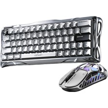 Gravastar Mercury V60 Pro Hall Effect, Rapid Trigger 8.000 Hz Kablolu Manyetik Klavye + Xpro 32.000 Dpı Rgb Kablosuz Mouse Oyuncu Seti, Chrome Silver