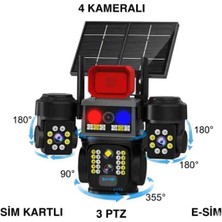 4 Kameralı Pulnix 3ptz 12MP 10X Zoom Aov 4g Çift Güneş Solar