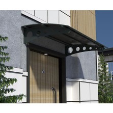 Şentürk Yapı Metal Taşıyıcılı Kapı Üstü Pratik Sundurma Antrasit - Siyah Levha 300 x 100 Md1