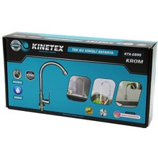 Krom Tek Su Gi̇ri̇şli̇ Mi̇x Uzun Kuğu Evye Aç Kapa Batarya (5446)