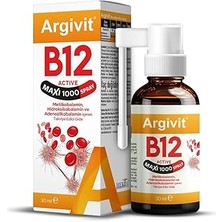 SHC4200 Argivit B12 Maxi 1000 Sprey 30 ml Metilkobalamin, Hidroksikobalamin Adenozilkobalamin