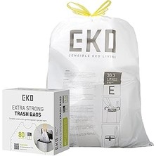 SHC4200 Eko Easy Dispense Roll 80 Adet Ekstra Güçlü Ipli Uzun Mutfak Torbası, 8 Galon Torbası (25-3