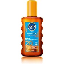 SHC4200 Sun SPF20 Güneş Koruyucu Bronzlaştırıcı Vücut Sprey 200ML,SUYA Dayanıklı, Doğal Bronzluk,