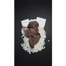 Kulplu Kadınlar Kahverengi Desenli Ipek Şal