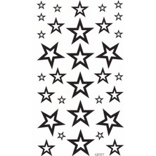 BP Tattoo Bp Geçici Yıldız Dövmesi 10 x 18 cm Temalı Kolay Uygulama Özelliği ile Eğlenceli Aksesuar