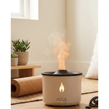 E-Woman Aromaterapi Difüzörü Alev Efektli LED Işıklı Sessiz Hava Nemlendirici Otomatik Kapanma - Lisinya