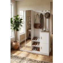 Robin Home Benjamin  Vestiyer Portmanto Ayakkabılık Beyaz