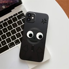 HONTINGA iPhone 12 ile Uyumlu Kılıfı Şeffaf Magsafe Wireless Düşüme Önleyici Basitlik Anti Düşme Kamera Korumali Göz Desen Silikon Telefon Kılıfı Kadın ve Erkek Için Uygundur K7-1090