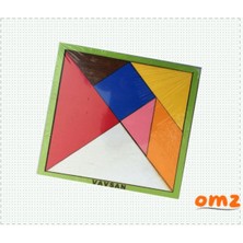 Feyza Design Yerli Üretim Ahşap Tangram 7 Parça Eğitici Oyuncaklar