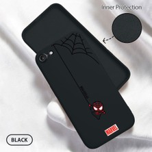 HONTINGA iPhone Se 2020 ile Uyumlu Kılıfı Içi Kadifeli Düşüme Önleyici Basitlik Anti Düşme Kamera Korumali Spider Man Desen Telefon Kılıfı Kadın ve Erkek Için Uygundur K6-0208
