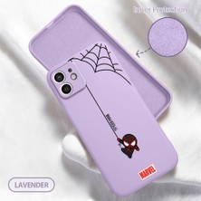 HONTINGA iPhone 12 ile Uyumlu Kılıfı Içi Kadifeli Düşüme Önleyici Basitlik Anti Düşme Kamera Korumali Spider Man Desen Telefon Kılıfı Kadın ve Erkek Için Uygundur K6-0208