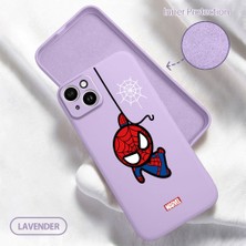 HONTINGA iPhone 14 Plus ile Uyumlu Kılıfı Içi Kadifeli Düşüme Önleyici Basitlik Anti Düşme Kamera Korumali Spider Desen Telefon Kılıfı Kadın ve Erkek Için Uygundur K6-0209