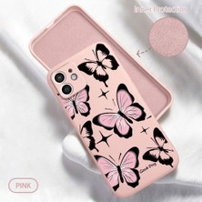 HONTINGA iPhone 12 ile Uyumlu Kılıfı Içi Kadifeli Düşüme Önleyici Basitlik Anti Düşme Kamera Korumali Kelebek Desen Telefon Kılıfı Kadın ve Erkek Için Uygundur K6-0211