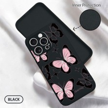 HONTINGA iPhone 16 Pro ile Uyumlu Kılıfı Içi Kadifeli Düşüme Önleyici Basitlik Anti Düşme Kamera Korumali Kelebek Desen Telefon Kılıfı Kadın ve Erkek Için Uygundur K6-0211