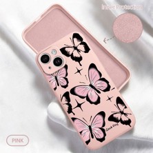 HONTINGA iPhone 14 ile Uyumlu Kılıfı Içi Kadifeli Düşüme Önleyici Basitlik Anti Düşme Kamera Korumali Kelebek Desen Telefon Kılıfı Kadın ve Erkek Için Uygundur K6-0211