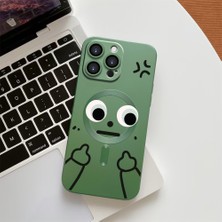 HONTINGA iPhone 15 Pro Max ile Uyumlu Kılıfı Şeffaf Magsafe Wireless Düşüme Önleyici Basitlik Anti Düşme Kamera Korumali Göz Desen Silikon Telefon Kılıfı Kadın ve Erkek Için Uygundur K7-1090
