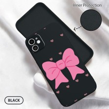 HONTINGA iPhone 11 ile Uyumlu Kılıfı Içi Kadifeli Düşüme Önleyici Basitlik Anti Düşme Kamera Korumali Pembe Fiyonk Desen Telefon Kılıfı Kadın ve Erkek Için Uygundur K6-0213