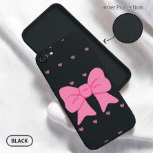 HONTINGA iPhone 7 ile Uyumlu Kılıfı Içi Kadifeli Düşüme Önleyici Basitlik Anti Düşme Kamera Korumali Pembe Fiyonk Desen Telefon Kılıfı Kadın ve Erkek Için Uygundur K6-0213