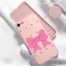 HONTINGA iPhone 8 ile Uyumlu Kılıfı Içi Kadifeli Düşüme Önleyici Basitlik Anti Düşme Kamera Korumali Pembe Fiyonk Desen Telefon Kılıfı Kadın ve Erkek Için Uygundur K6-0213