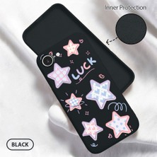 HONTINGA iPhone 16E ile Uyumlu Kılıfı Içi Kadifeli Düşüme Önleyici Basitlik Anti Düşme Kamera Korumali Renkli Yıldızlar Desen Telefon Kılıfı Kadın ve Erkek Için Uygundur K6-0206
