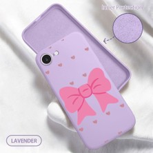 HONTINGA iPhone 16E ile Uyumlu Kılıfı Içi Kadifeli Düşüme Önleyici Basitlik Anti Düşme Kamera Korumali Pembe Fiyonk Desen Telefon Kılıfı Kadın ve Erkek Için Uygundur K6-0213