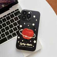 HONTINGA iPhone 14 Pro ile Uyumlu Kılıfı Şeffaf Magsafe Wireless Düşüme Önleyici Basitlik Anti Düşme Kamera Korumali Elma Desen Silikon Telefon Kılıfı Kadın ve Erkek Için Uygundur K7-1086