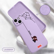 HONTINGA iPhone 14 Plus ile Uyumlu Kılıfı Içi Kadifeli Düşüme Önleyici Basitlik Anti Düşme Kamera Korumali Spider Man Desen Telefon Kılıfı Kadın ve Erkek Için Uygundur K6-0208