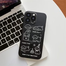 HONTINGA iPhone 14 Pro ile Uyumlu Kılıfı Şeffaf Magsafe Wireless Düşüme Önleyici Basitlik Anti Düşme Kamera Korumali Köpek Desen Silikon Telefon Kılıfı Kadın ve Erkek Için Uygundur K7-1084