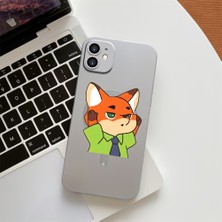 HONTINGA iPhone 11 ile Uyumlu Kılıfı Şeffaf Magsafe Wireless Düşüme Önleyici Basitlik Anti Düşme Kamera Korumali Tilki Desen Silikon Telefon Kılıfı Kadın ve Erkek Için Uygundur K7-1094