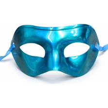 Efe Avm Metalize Parlak Parti Maskesi Turkuaz Mavi Renk 16X7 cm - Lisinya