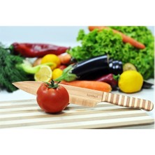 Bambum Ahşap Salata Bıçağı Sağlıklı Kullanım İçin 32,4 cm Uzunluğunda Ergonomik Tasarım