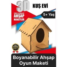 Feyza Design 3D Ahşap Çocuk Eğitici Öğretici Oyun Seti - Boyanabilir ve Demonte