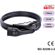 E-Qsr Energy Elektrikli Araç Şarj Kablosu - 22 Kw / 32A / 7 Metre / 3 Faz