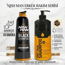Nishman Saç ve Sakal Siyahlaştırıcı Şampuan Kolay Kullanım Etkili Sonuç (200 Ml) / + Tuzsuz Şampuan