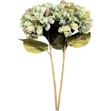Lara Decor Yeşil Soft 2'li Ortanca Çiçek