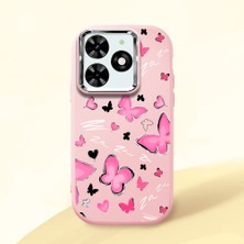 Ucuc Infinix Smart 8/8 Pro Uyumlu Darbe Emici Kamera Korumalı Pembe Silikon Kılıf