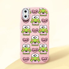 Ucuc iPhone X/xs Uyumlu Darbe Emici Kamera Korumalı Pembe Silikon Kılıf