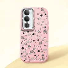 Ucuc Vivo Y19S 4G/Y19S Pro Uyumlu Darbe Emici Kamera Korumalı Pembe Silikon Kılıf