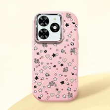 Ucuc Tecno Spark 20/20C Uyumlu Darbe Emici Kamera Korumalı Pembe Silikon Kılıf