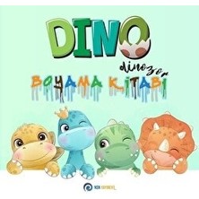 NSN Yayınevi Dino Dinozor Boyama Kitabı Kolektif 24 Sayfa Eğlenceli Türkçe Kitap Çocuklar İçin
