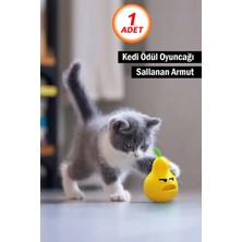 Feyza Design Interaktif Kedi Oyuncağı - Mama Hazneli Sallanan Armut Renkli