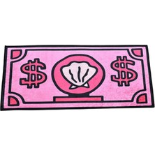 Zehra Abla Halı Yeni Lüks Dekoratif Pembe Para Banknotu Tasarım Digital Baskı Makine Halısı 7164