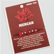 SiHako Mercan Doğaltaşlı Ip Bileklik