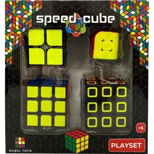 Feyza Design Aile Boyu Rubi Küp Seti 4'lü Sarı, Eğitici ve Zeka Geliştirici