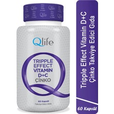 Qlife  Tripple Effect C, D, Çinko 60 Kapsül